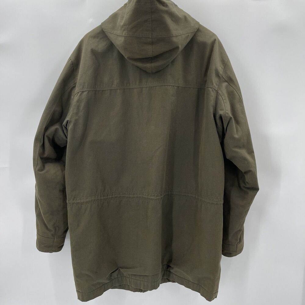 LL Bean Blanket Lined Hooded Jacket Mens Tall Large‎ Green - Picture 8 of 11